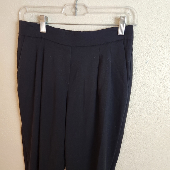 Babaton Cohen Black Pull on Crepe Ankle Crop Pants Size 14 Minimalist Casual - Picture 13 of 16